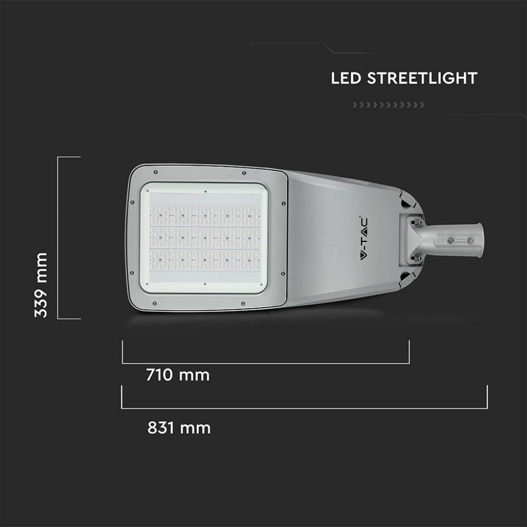 V-TAC PRO Armatura Stradale LED 160W con Chip Samsung, 130LM/W, Classe II, 4000K, Grigio, IP65 - VT-160ST