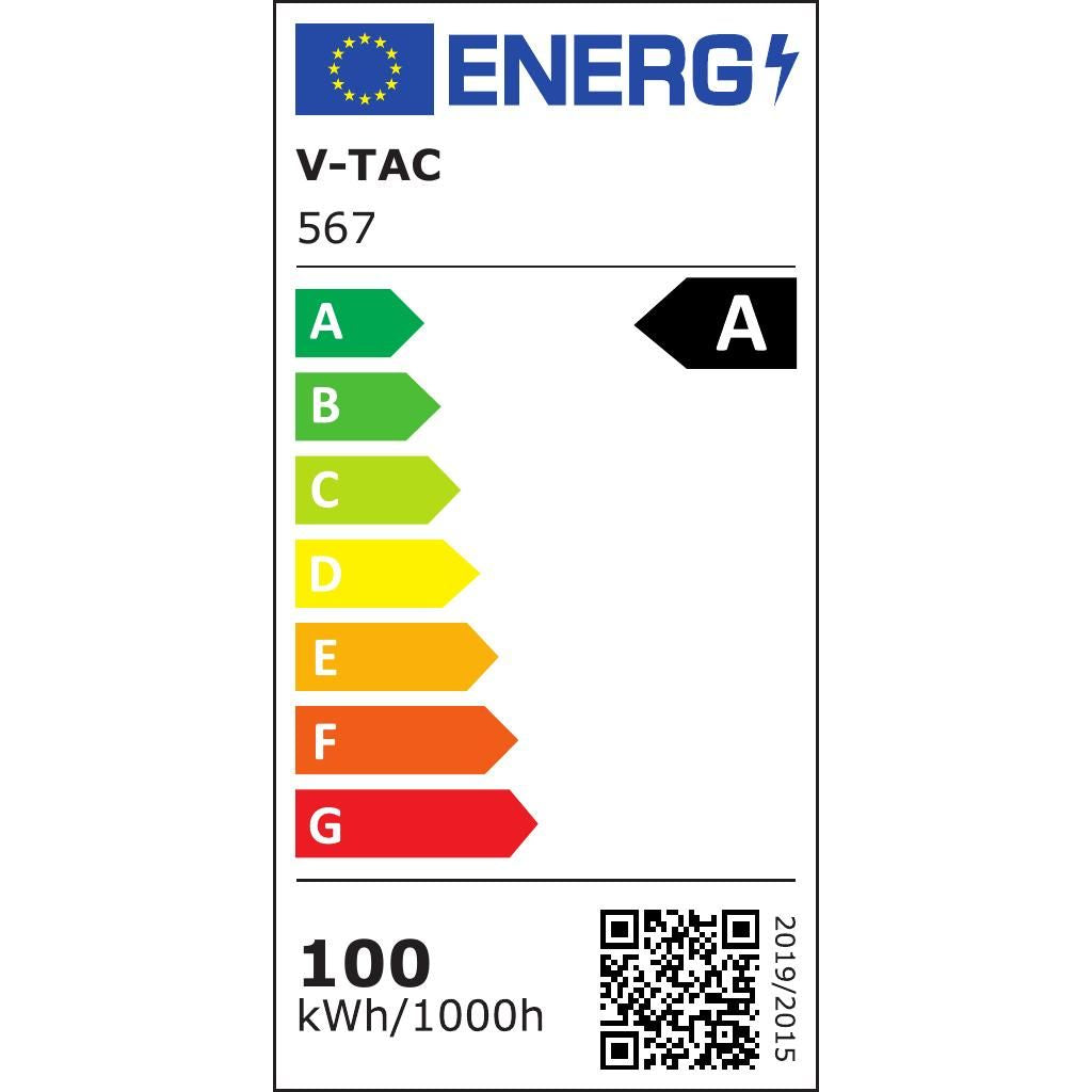 V-TAC PRO Campana Industriale LED 100W UFO, Chip Samsung, 180LM/W, Driver MeanWell, 6400K, IP65, Dimmerabile - VT-9-102